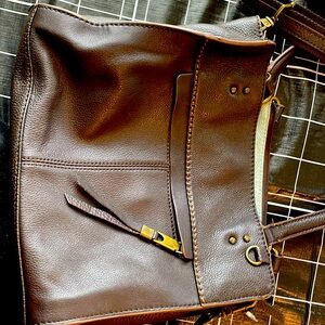 Brown leather The Sak bag